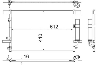 MAHLE KONDENSATORIUS KONDICIONAVIMO CITROEN C4 AIRCROSS C-CROSSER C-CROSSER 