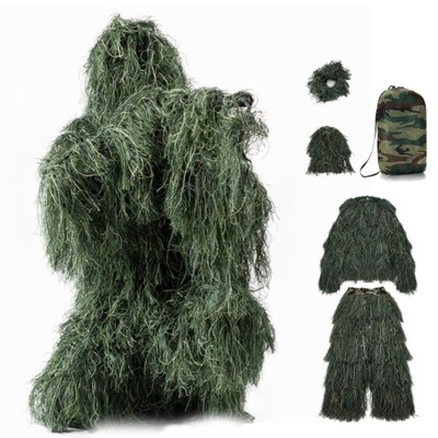 ZESTAW STRÓJ MASKUJĄCY KAMUFLAŻ GHILLIE DŻUNGLI WOODLAND HUNTING ZEWNĘTRZNY