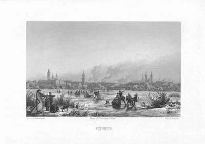 staloryt 1887 Legnica / Liegnitz panorama miasta