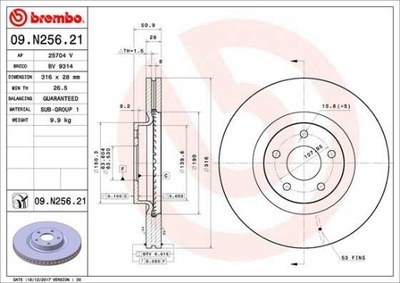 DISKU STABDŽIŲ COATED DISC LINE 09.N256.21 