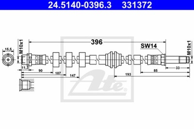 CABLE DE FRENADO ELÁSTICO 24.5140-0396.3  