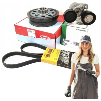 Шків колінчастого вала ролик натягувач ремінь continental bmw e90 91 рестайлінг  n47n фото №1