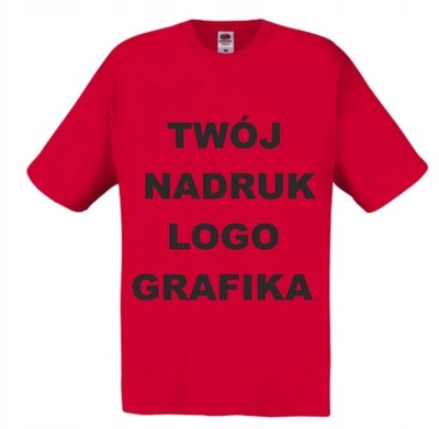 T-SHIRT Koszulka z WŁASNYM NADRUKIEM napisem S