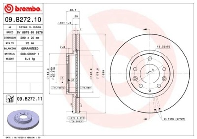 ДИСК ТОРМОЗНОЙ 09.B272.10