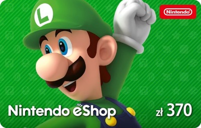 Nintendo eShop Card 370 zł | Doładowanie Nintendo