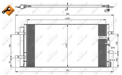 РАДИАТОР КОНДИЦИОНЕРА - КОНДЕНСАТОР EASY FIT NRF 350046