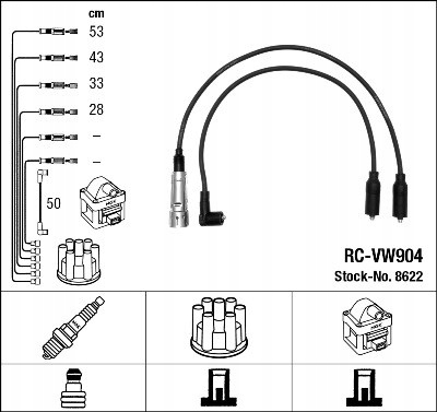 ПРОВОДИ ZAPŁ NGK RC-VW904