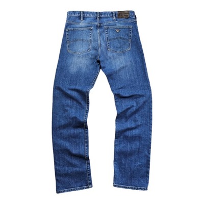 Spodnie Jeansowe ARMANI JEANS Niebieskie Proste Jeans Dżins Denim 32