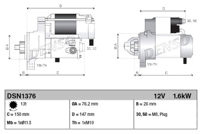 DENSO СТАРТЕР BMW 1 F20 1 F21 2 F22 F87 2 F23 3 E90 3 F30 F80 3 фото