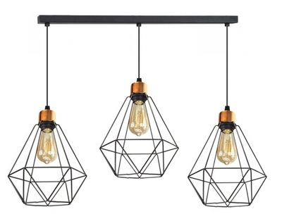 ŻYRANDOL LAMPA SUFITOWA DIAMOND DRUCIAK CZARNA LED