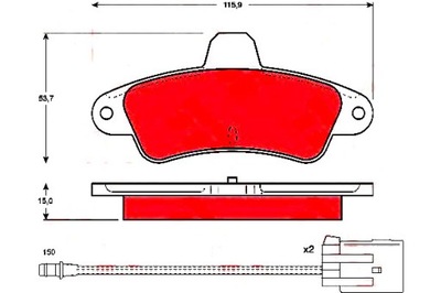 КОЛОДКИ ТОРМОЗНЫЕ FORD ЗАД MONDEO 1,8-2,5 93-99 Z C