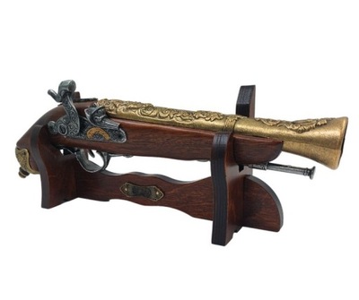 Pistolet skałkowy na Stojaku - Replika XVIII wiek - 154S