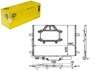 HELLA КОНДЕНСАТОР РАДИАТОР КОНДИЦИОНЕРА