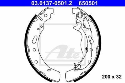 КОМПЛЕКТ КОЛОДОК ТОРМОЗНЫХ 03.0137-0501.2