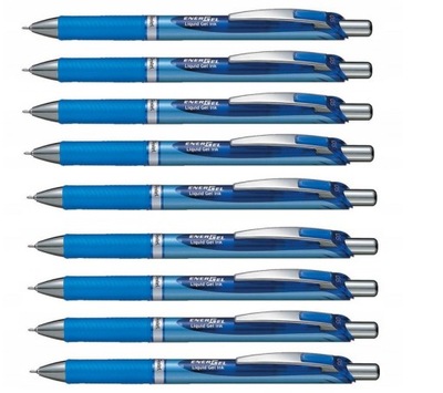 Długopis żelowy Pentel Energel BLN75, niebieski x 9