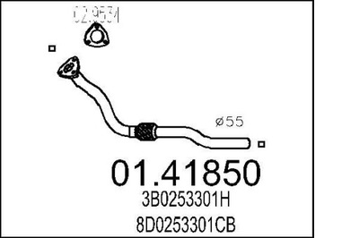 MTS 01.41850 Rura wydechowa do VW PASSAT Variant (3B6)
