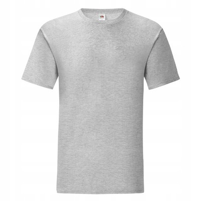 MĘSKI T-SHIRT ICONIC FRUIT OF THE LOOM GREY L