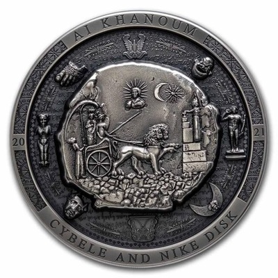 Srebrna Moneta Bactrian Cybele Disk Antique 2021, 3 uncje