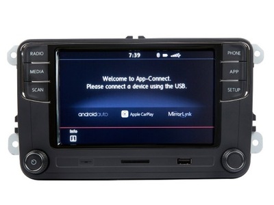 Radio VW RCD360 330 187B bezprzewodowe AndroidAuto Carplay MirrorLink
