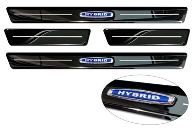 BRIDAS PARA UMBRALES HYBRID 4 PIEZAS VOLVO V90 2016- 2/17022 ACERO NEGRAS ESPEJO  