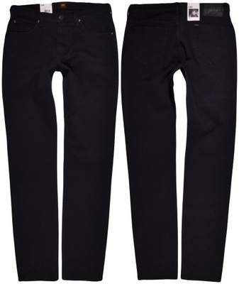 LEE spodnie SLIM navy blue JEANS tapered RIDER _ W40 L34