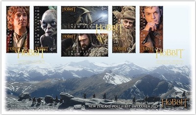 Nowa Zelandia 2012 FDC Znaczki Władca Pierś Hobbit