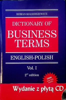 Dictionary of Business terms english polish z CD