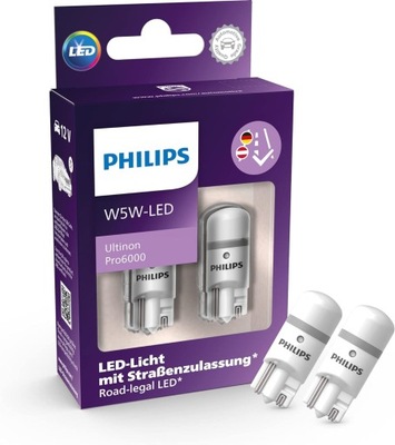 PHILIPS AUTOMOTIVE LIGHTING 1638630 ЛАМПОЧКИ, БІЛИЙ, W5W, 2 ШТУКИ