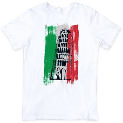 ITALIA Koszulka dla miłośnika podróży Rozm XXL Męska T-shirt Męski Tshirt