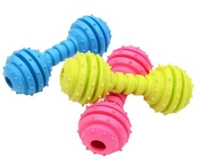 Kość gumowa zabawka dla psa gryzak z dzwoneczkiem 12 cm