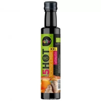 Shot "vitality" XXL z Rokitnika i Imbiru A to Dobre! Bio, 250ml