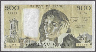 Francja - 500 franków 1982 (VG)