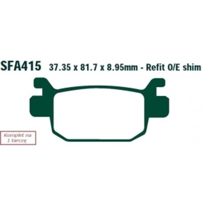 КОЛОДКИ HAM. MOTO. HONDA SH 125I (14) SFA415