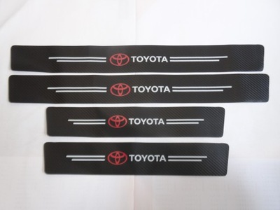 STICKERS TRIMS FILM PROTECTIVE ON BODY SILLS TOYOTA CARBON  