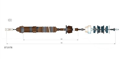 CABLE CONJUNTO DE EMBRAGUE (717MM/518MM) CITROEN XSA  