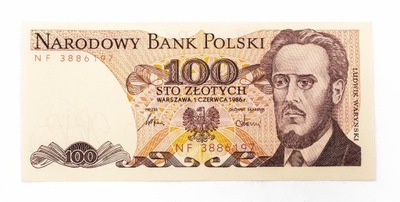 PRL (1944 - 1989), 100 ZŁOTYCH 1.06.1986, seria NF