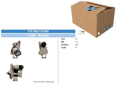 Стартер renault 1.0 kw стартер bv psh фото №1