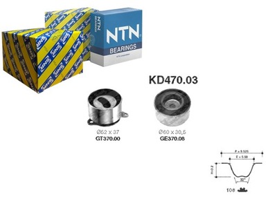 KOMPLEKTAS - KOMPLEKTAS DIRŽELIO SKIRSTYMO SISTEMOS SNR K015317XS RS12 