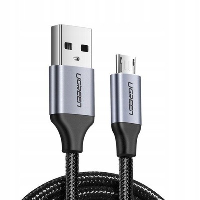 Kabel micro USB UGREEN QC 3.0 2.4A 1m (czarny)