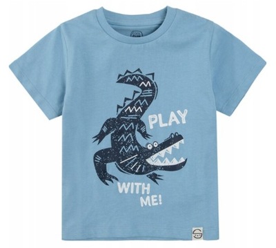 COOL CLUB T-shirt chłopięcy niebieski Play with me r. 128