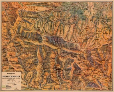 Mapa Karkonosze / Riesengebirge reprint 1939r.
