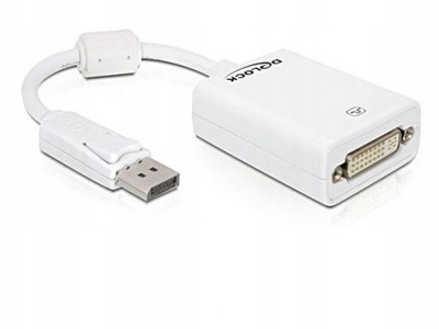 Delock Adapter DisplayPort (DP) auf DVI St/Bu whit