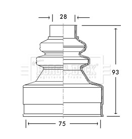 Захист шарнір kpl citroen peugeot - inner bcb2738 фото №1