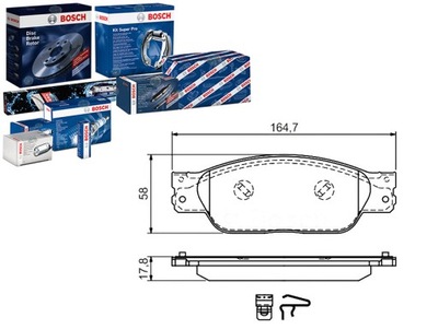 BOSCH KOMPLEKTAS TRINKELIŲ STABDŽIŲ C2C20686 C2C2378 