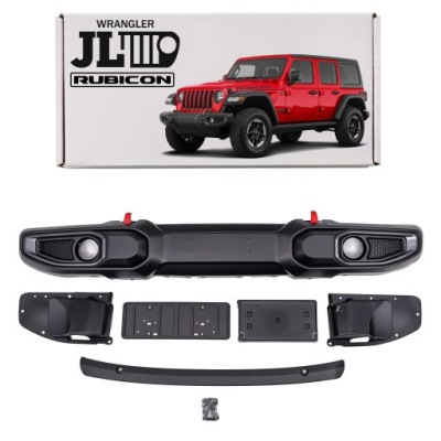 Jeep wrangler jl 2018+ бампер передний пластиковый rubicon bez pdc 6bu44rxf фото №1