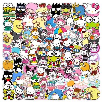 100 ШТУКИ ŚLICZNE SANRIO CARTOON ANIME HELLO KITTY LOK7144