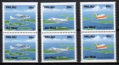 Palau 1989 Mi 278-280D Czyste ** - samoloty