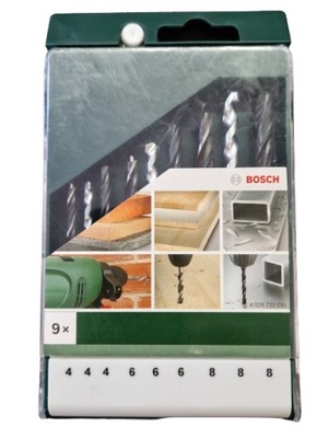 НОВЫЙ! КОМПЛЕКТ WIERTEŁ BOSCH 9SZT. ДЕРЕВО МЕТАЛ BETON (EX)