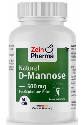 Zein Pharma Natural D-Mannose 500mg D-Mannoza 60 kapsułek
