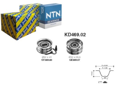 Snr kd469.02 набор ремень распределительного вала фото №1
